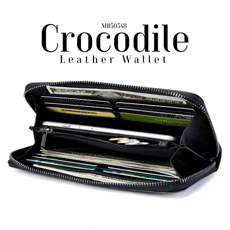MB50348 Crocodile Leather Wallet