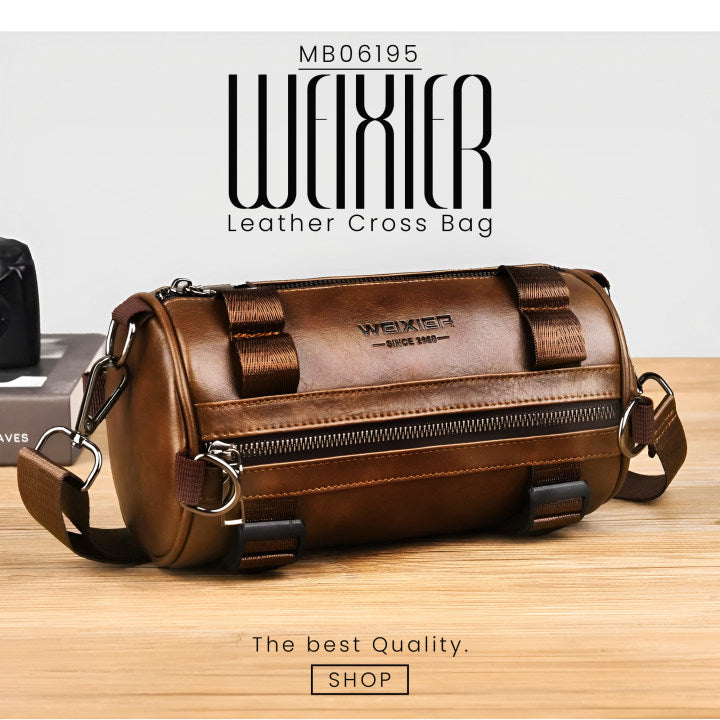 MB06195 WEIXIER  Leather Cross Bag